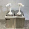 HCB RVS Dubbele Sauzenbar Sauspomp Sausdispenser 2 x 2 liter Horeca