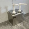 HCB RVS Dubbele Sauzenbar Sauspomp Sausdispenser 2 x 2 liter Horeca - Afbeelding 2
