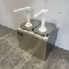 HCB RVS Dubbele Sauzenbar Sauspomp Sausdispenser 2 x 2 liter Horeca - Afbeelding 3