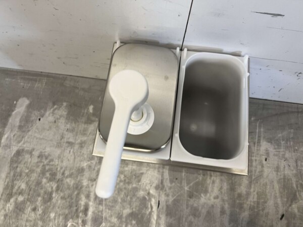 HCB RVS Dubbele Sauzenbar Sauspomp Sausdispenser 2 x 2 liter Horeca - Afbeelding 5