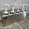 HCB RVS Dubbele Sauzenbar Sauspomp Sausdispenser 4 x 2 liter Horeca - Afbeelding 2