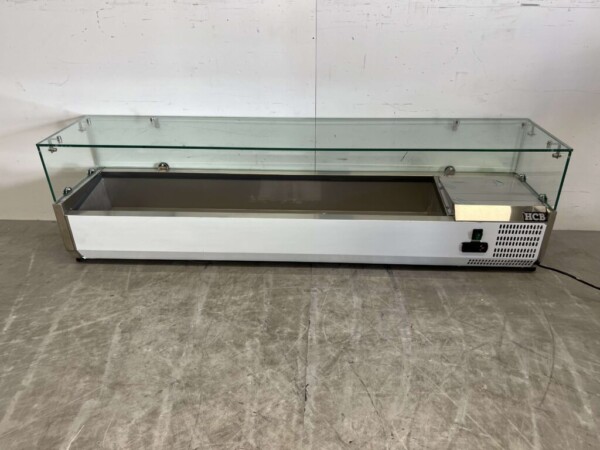 RVS Opzetvitrine Opzet koelvitrine saladière 8 x 1/4 GN 160 cm Horeca
