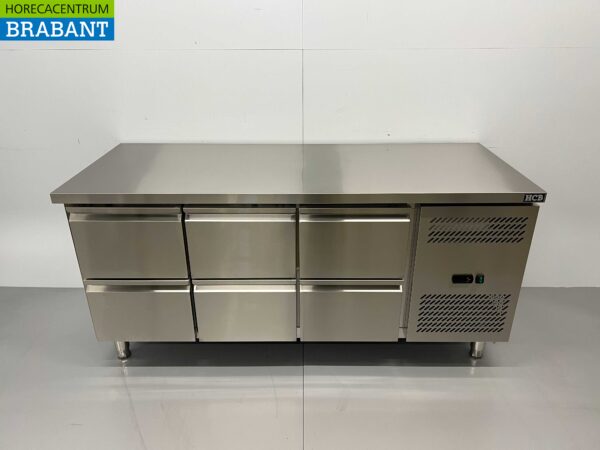 HCB RVS Koelwerkbank 6 laden 179,5 cm 230V Horeca