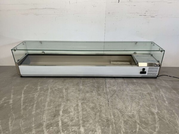 RVS Opzetvitrine Opzet koelvitrine saladière 9 x 1/3 GN 200 cm Horeca