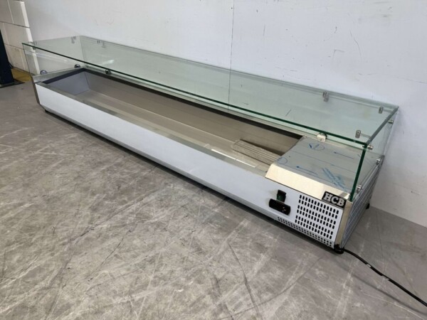 RVS Opzetvitrine Opzet koelvitrine saladière 9 x 1/3 GN 200 cm Horeca - Afbeelding 2