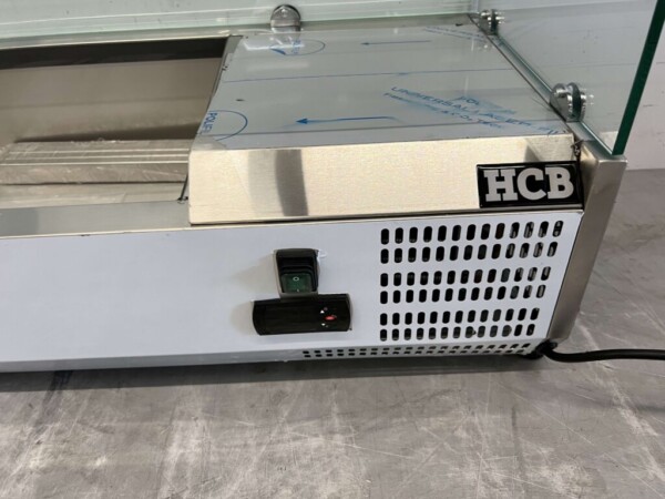 RVS Opzetvitrine Opzet koelvitrine saladière 9 x 1/3 GN 200 cm Horeca - Afbeelding 4