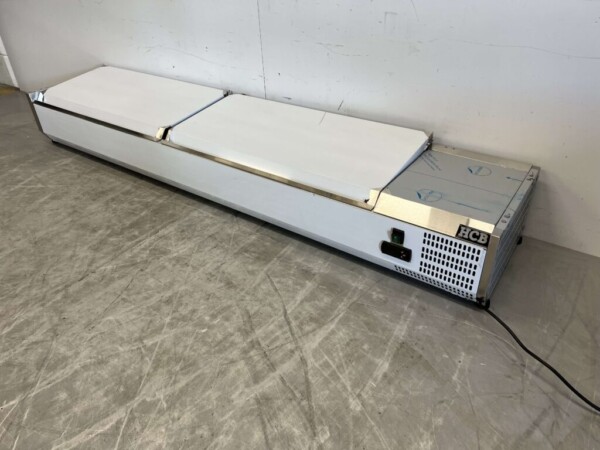 RVS Opzetvitrine Opzet koelvitrine saladière 9 x 1/3 GN 200 cm Horeca - Afbeelding 2