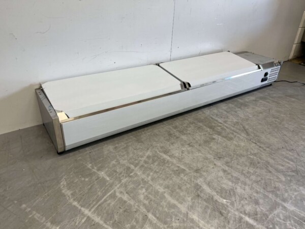 RVS Opzetvitrine Opzet koelvitrine saladière 9 x 1/3 GN 200 cm Horeca - Afbeelding 3