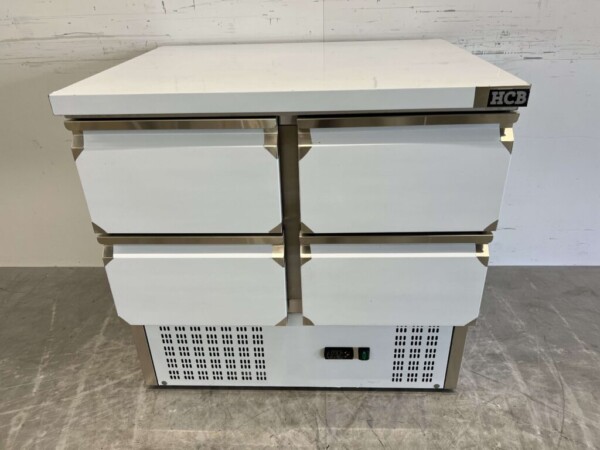 RVS HCB Koelwerkbank 4 laden 90 cm 230V Horeca
