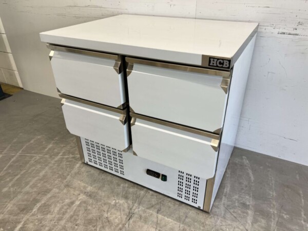 RVS HCB Koelwerkbank 4 laden 90 cm 230V Horeca - Afbeelding 2