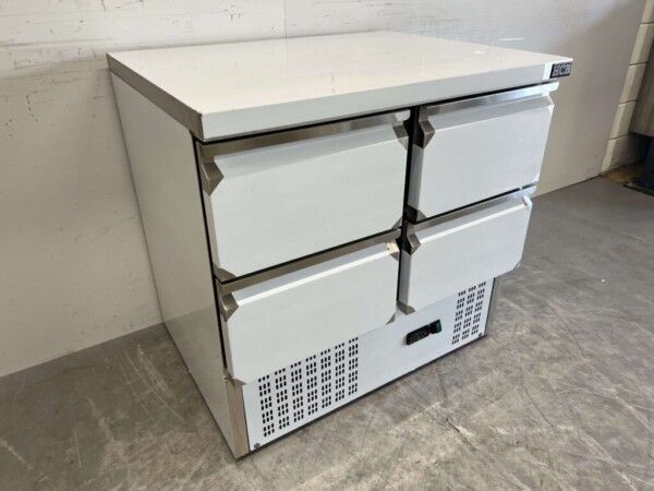 RVS HCB Koelwerkbank 4 laden 90 cm 230V Horeca - Afbeelding 3