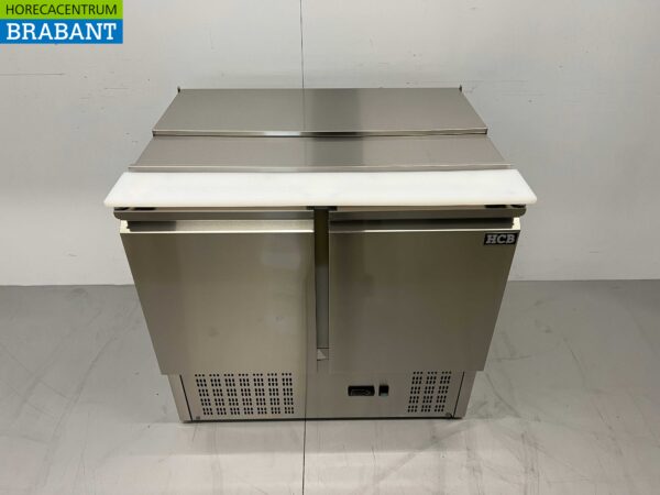 RVS HCB Saladette Koelwerkbank 2 deuren 1/1 GN 90 cm 230V Horeca