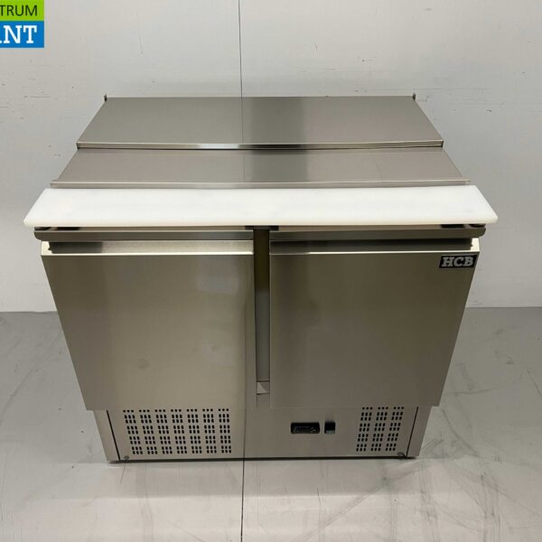 RVS HCB Saladette Koelwerkbank 2 deuren 1/1 GN 90 cm 230V Horeca