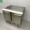 RVS HCB Saladette Koelwerkbank 2 deuren 1/1 GN 90 cm 230V Horeca - Afbeelding 2