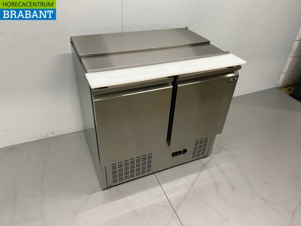 RVS HCB Saladette Koelwerkbank 2 deuren 1/1 GN 90 cm 230V Horeca - Afbeelding 3