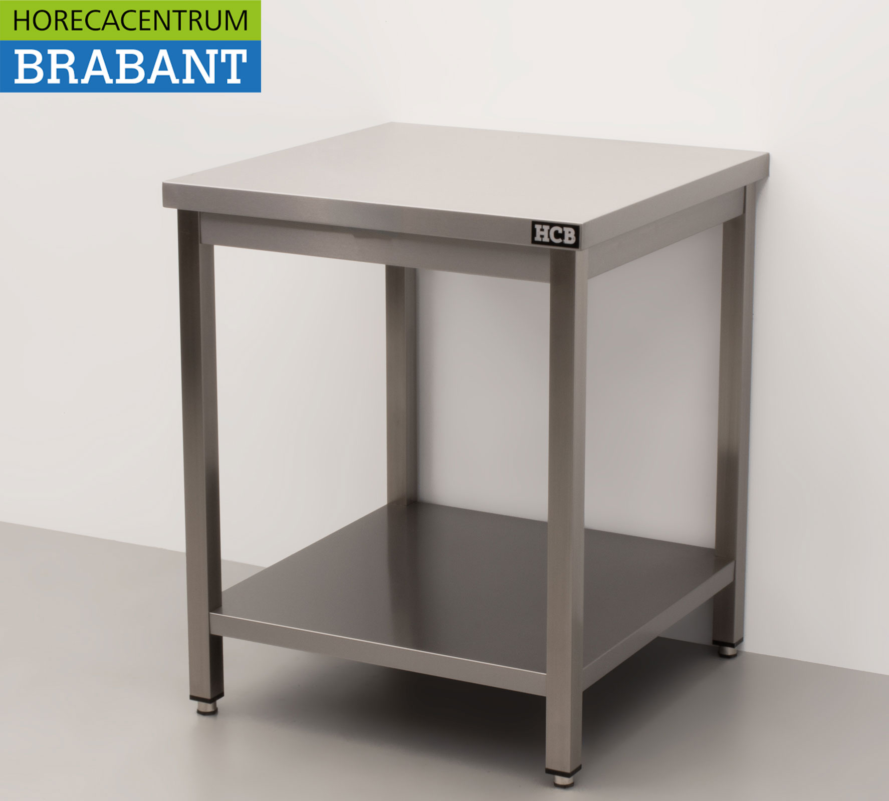 HCB RVS Werktafel Tafel Premium-line 70 x 70 x 85 cm Horeca - Afbeelding 2