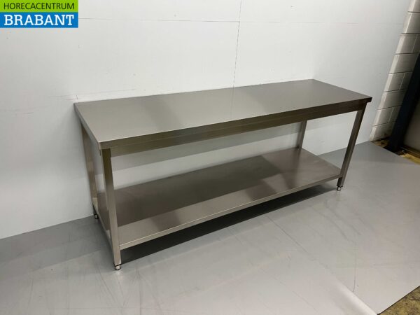 RVS Werktafel Tafel Basic-line 200 x 60 x 85 cm Horeca - Afbeelding 3