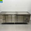 RVS HCB Koelwerkbank 3 deuren en 2 laden 223 cm 230V Horeca