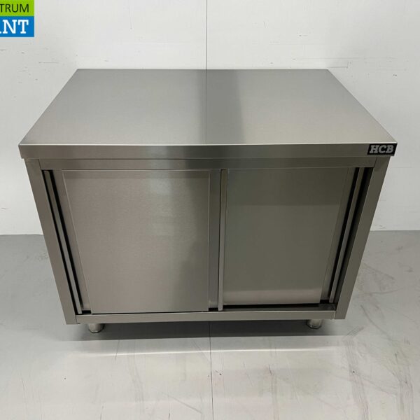 RVS Werkkast Premium-line Kast Werktafel 2 schuifdeuren 100 cm Horeca