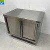 RVS Werkkast Premium-line Kast Werktafel 2 schuifdeuren 100 cm Horeca - Afbeelding 2