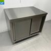 RVS Werkkast Premium-line Kast Werktafel 2 schuifdeuren 100 cm Horeca - Afbeelding 3