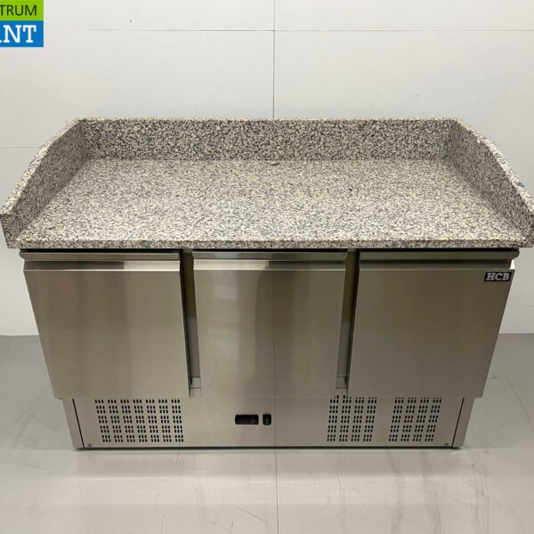 RVS HCB Pizzawerkbank Pizzatafel Saladette 140 cm 230V Horeca