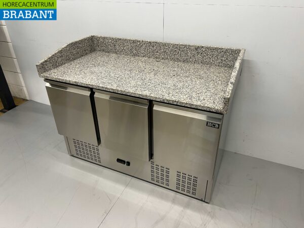RVS HCB Pizzawerkbank Pizzatafel Saladette 140 cm 230V Horeca - Afbeelding 2