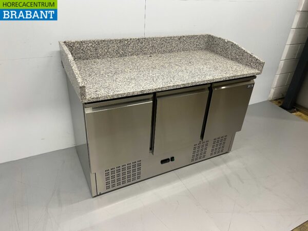 RVS HCB Pizzawerkbank Pizzatafel Saladette 140 cm 230V Horeca - Afbeelding 3