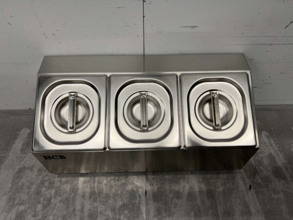 RVS GN bakhouder 3 x 1/6 gastronorm GN 50 cm Horeca - Afbeelding 4