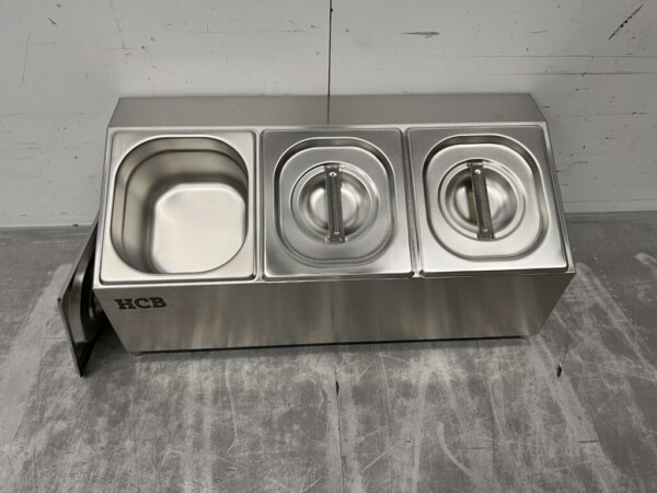 RVS GN bakhouder 3 x 1/6 gastronorm GN 50 cm Horeca - Afbeelding 5