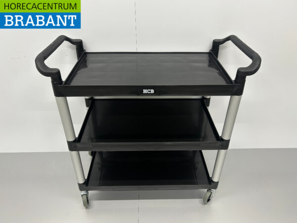 HCB Kunststof serveerwagen serveertrolley 3 lagen 102 cm Horeca