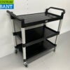 HCB Kunststof serveerwagen serveertrolley 3 lagen 102 cm Horeca - Afbeelding 3