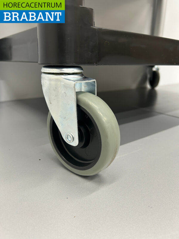 HCB Kunststof serveerwagen serveertrolley 3 lagen 102 cm Horeca - Afbeelding 4