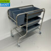 HCB RVS Afruimwagen afruimtrolley inclusief 5 bakken 96 cm Horeca - Afbeelding 3