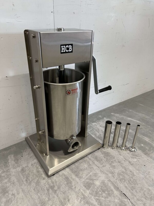 RVS Verticale vulbus stopbus worstvuller 12 liter Horeca Slagerij - Afbeelding 3