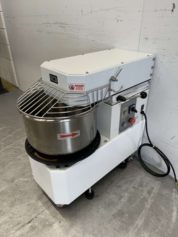 RVS Verrijdbare spiraalkneder deegmenger deegmixer 20 liter 400V Horeca - Afbeelding 2