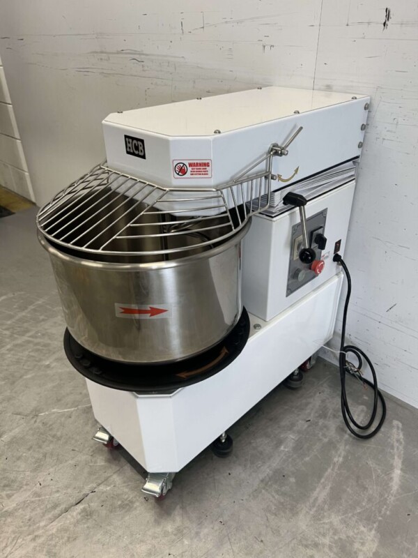 RVS Verrijdbare spiraalkneder deegmenger deegmixer 30 liter 400V Horeca - Afbeelding 2