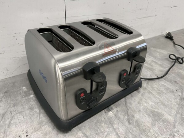 RVS GGG Toaster Broodrooster 4 sneden 230V Horeca - Afbeelding 4