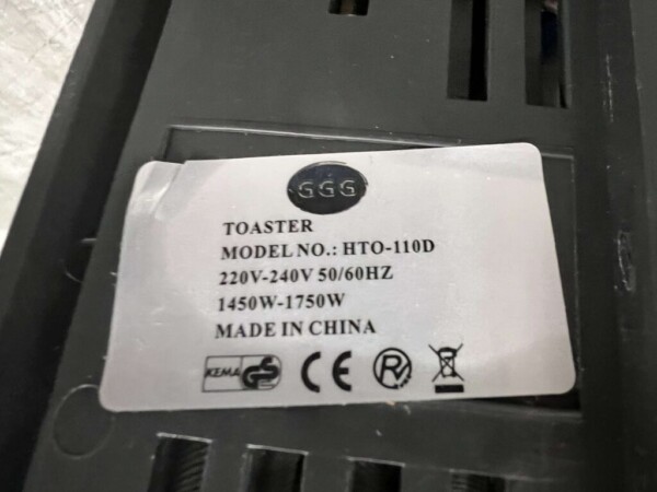 RVS GGG Toaster Broodrooster 4 sneden 230V Horeca - Afbeelding 6