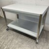RVS Verrijdbare Werktafel Tafel Op Wielen 120 x 70 x 85 cm Horeca - Afbeelding 2
