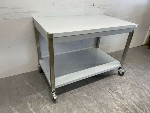 RVS Verrijdbare Werktafel Tafel Op Wielen 120 x 70 x 85 cm Horeca - Afbeelding 3