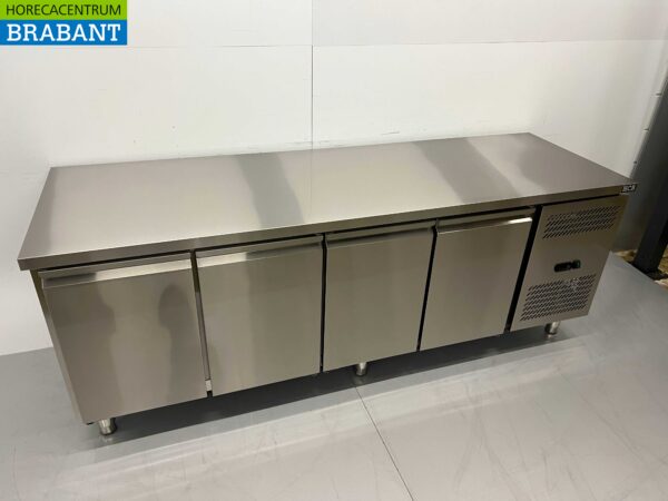 RVS Vrieswerkbank 4 deuren 1/1 gastronorm 223 cm Horeca - Afbeelding 2