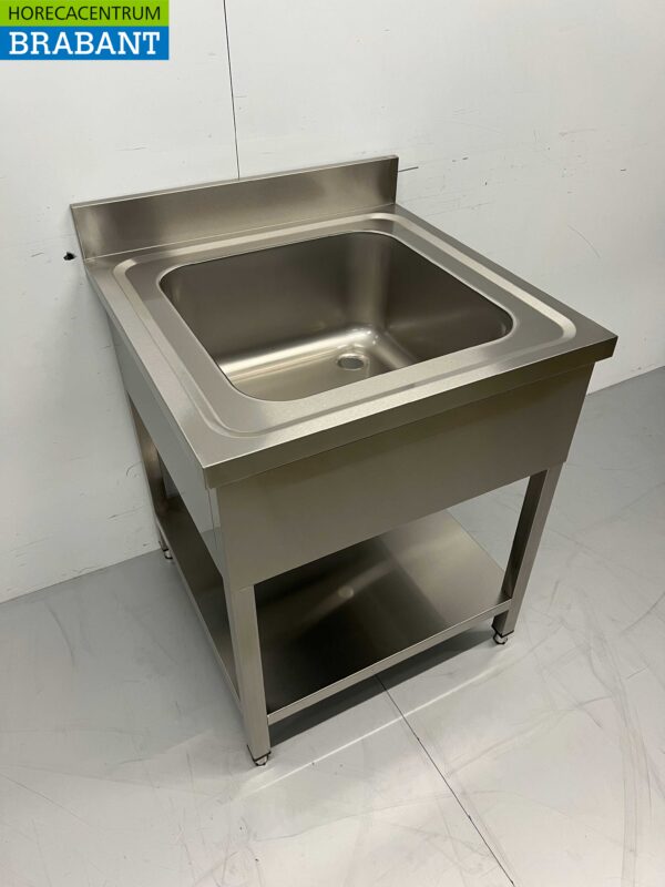RVS Spoeltafel spoelbak 70 x 70 cm Horeca - Afbeelding 2
