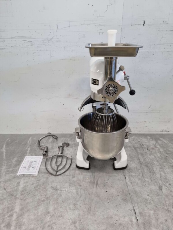 RVS Planeetmenger Menger met gehaktmolen 20 liter 230V Slagerij Bakkerij Horeca