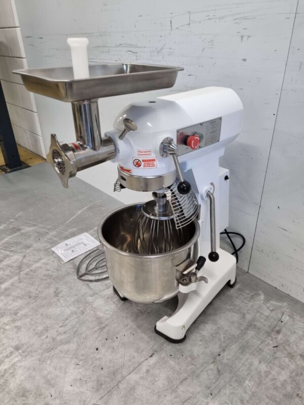 RVS Planeetmenger Menger met gehaktmolen 20 liter 230V Slagerij Bakkerij Horeca - Afbeelding 2