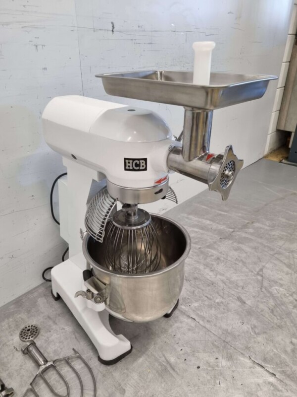 RVS Planeetmenger Menger met gehaktmolen 20 liter 230V Slagerij Bakkerij Horeca - Afbeelding 3