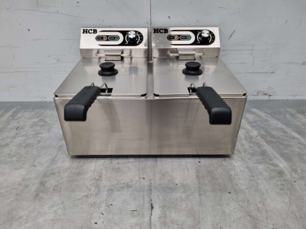 RVS Dubbele Friteuse Frituur 2 x 8 liter 230V Horeca