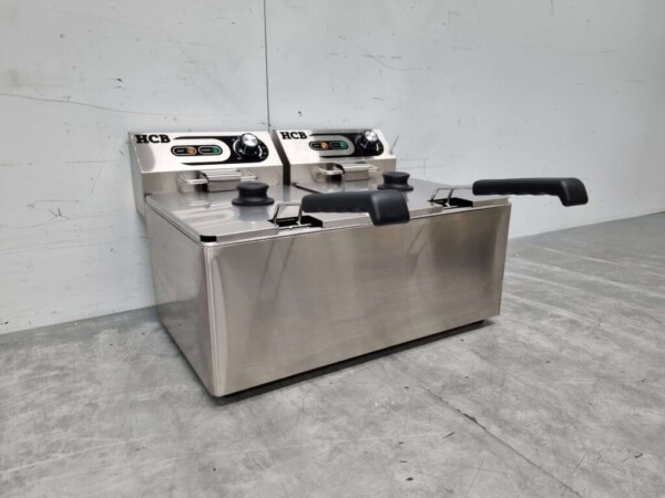 RVS Dubbele Friteuse Frituur 2 x 8 liter 230V Horeca - Afbeelding 3