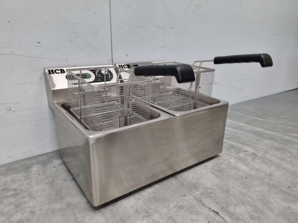 RVS Dubbele Friteuse Frituur 2 x 8 liter 230V Horeca - Afbeelding 5