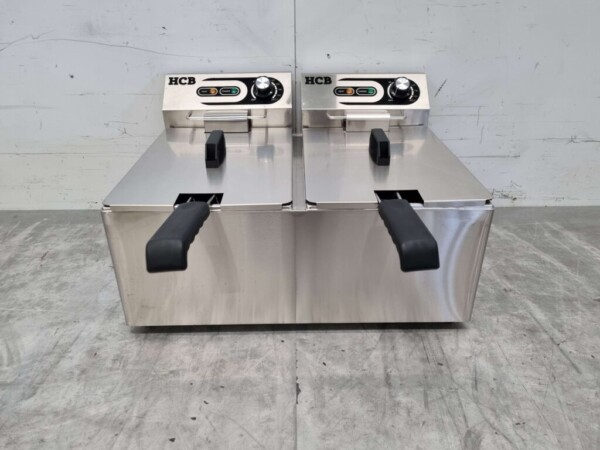 RVS Dubbele Friteuse Frituur 2 x 11 liter 230V Horeca